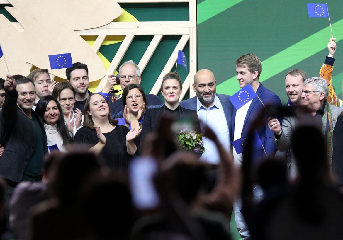 Grünen-Politiker auf dem Parteitag