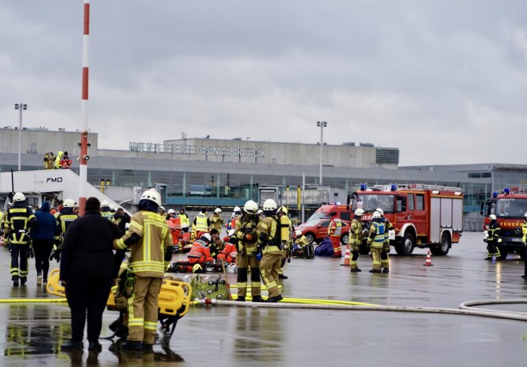 Notfallübung am Flughafen Münster/Osnabrück / Foto: FMO
