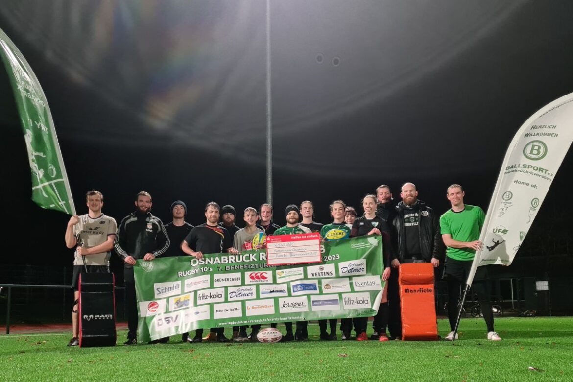 Rugby-Team spendet / Foto: Osnabrücker Krebsstiftung
