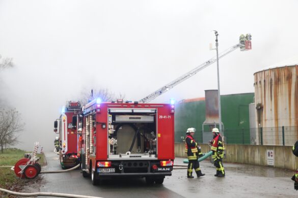 Brand in Biogasanlage in Melle, mehrere Feuerwehren im Einsatz