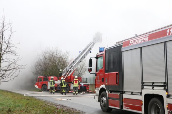 Brand in Biogasanlage in Melle, mehrere Feuerwehren im Einsatz
