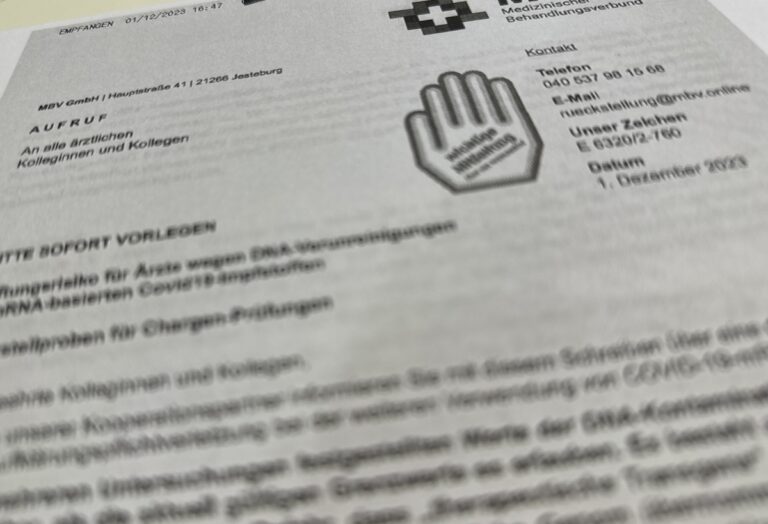 Schreiben der MBV GmbH