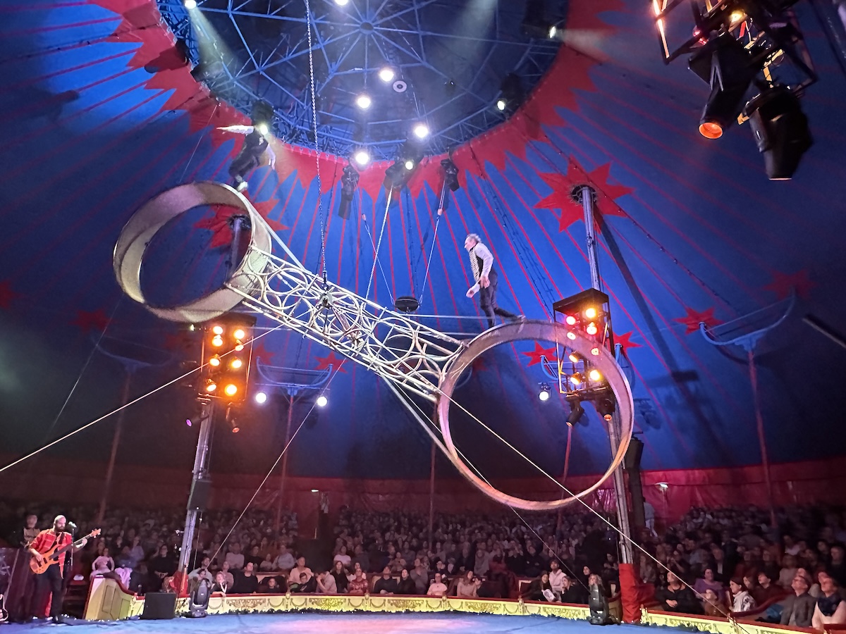 Freddy Nock und Partner auf dem Todesrad beim Roncalli Weihnachtscircus / Foto: Pohlmann 