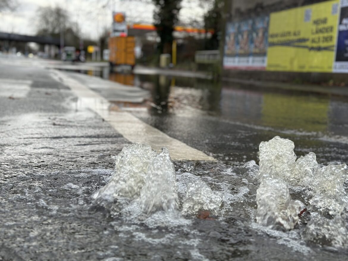 Hochwasser an der Mindener Straße am 25.12.2023 / Foto: Pohlmann