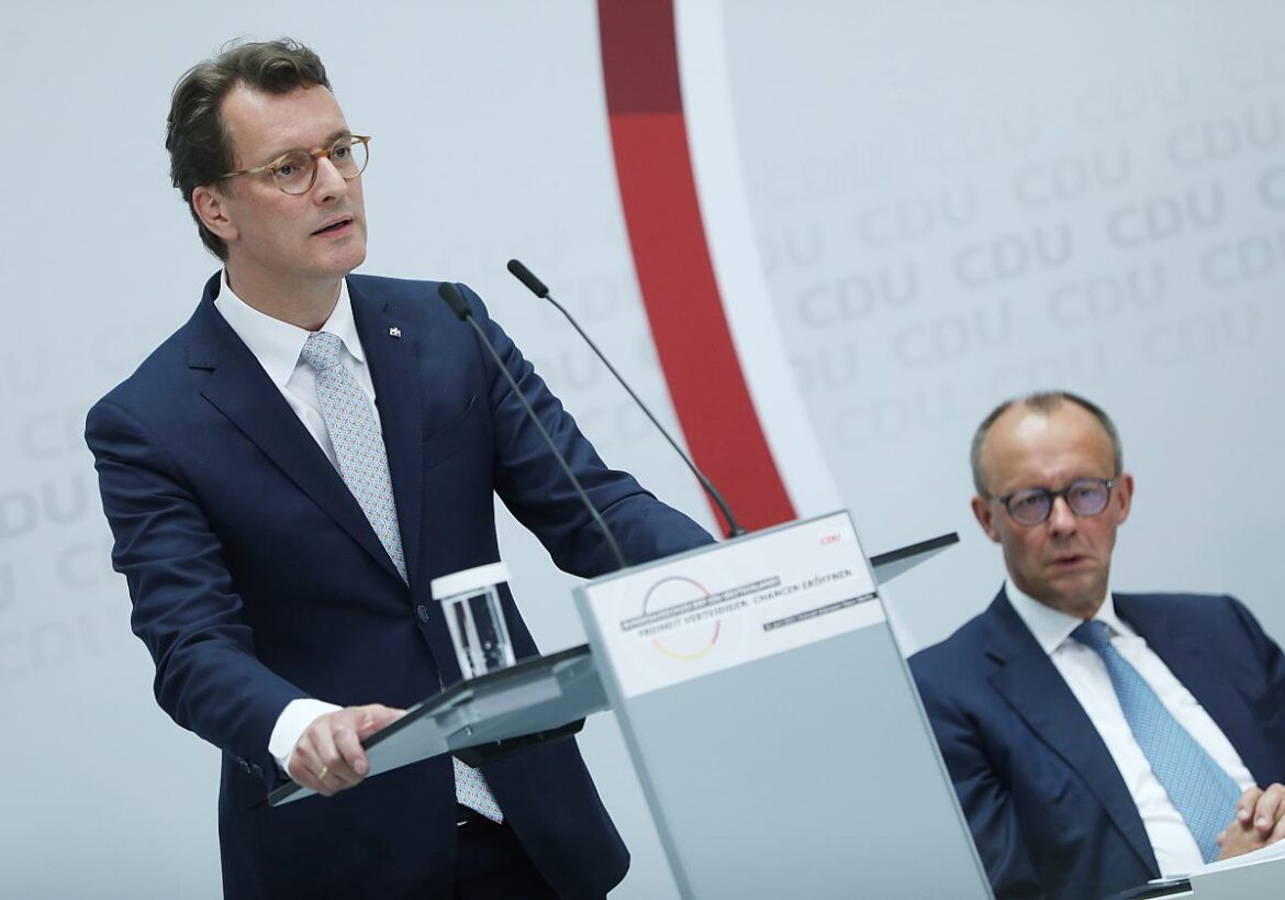 Hendrik Wüst und Friedrich Merz (CDU)