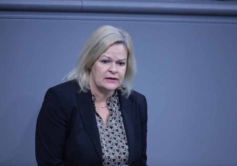 Bundesinnenministerin Nancy Faeser (SPD)