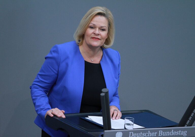 Bundesinnenministerin Nancy Faeser (SPD)