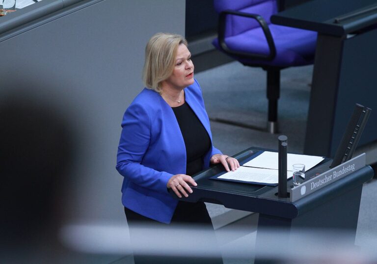 Bundesinnenministerin Nancy Faeser (SPD)