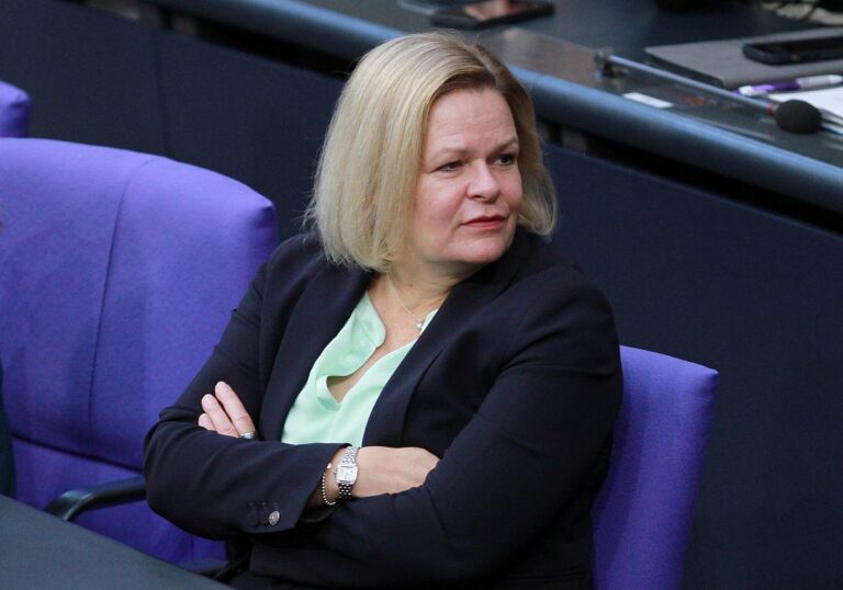 Bundesinnenministerin Nancy Faeser (SPD)
