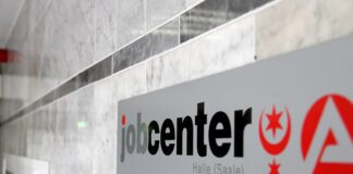 Schild Jobcenter (Halle (Saale))