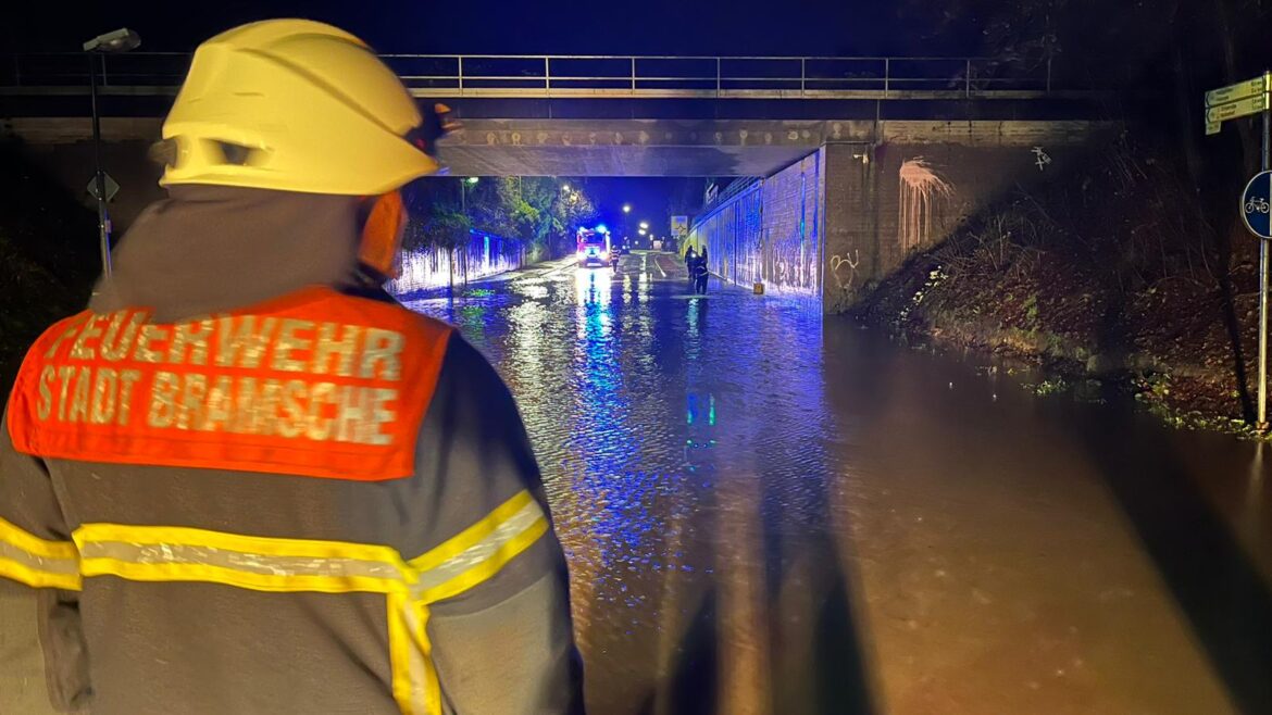 Unterführung der B68 bei Hesepe war unpassierbar / Foto: H. Stricker