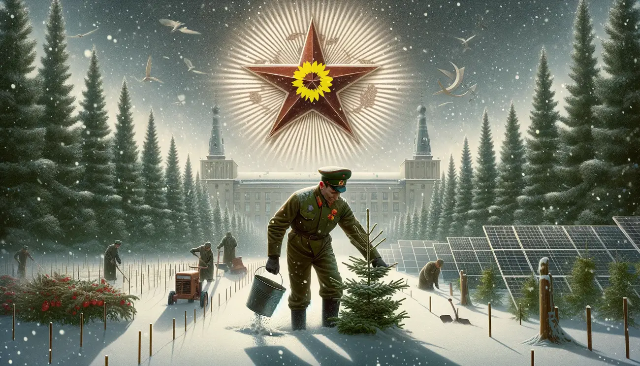 Ökofaschisten-Weihnacht / Illustration: KI DALL-E