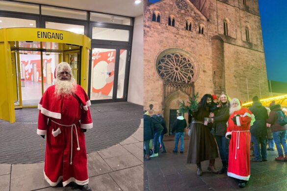 Hinter den Kulissen: Den Wams vom Osnabrücker Nikolaus trägt eine Frau