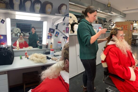 Hinter den Kulissen: Den Wams vom Osnabrücker Nikolaus trägt eine Frau