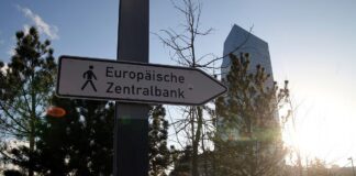Ausschilderung Europäische Zentralbank
