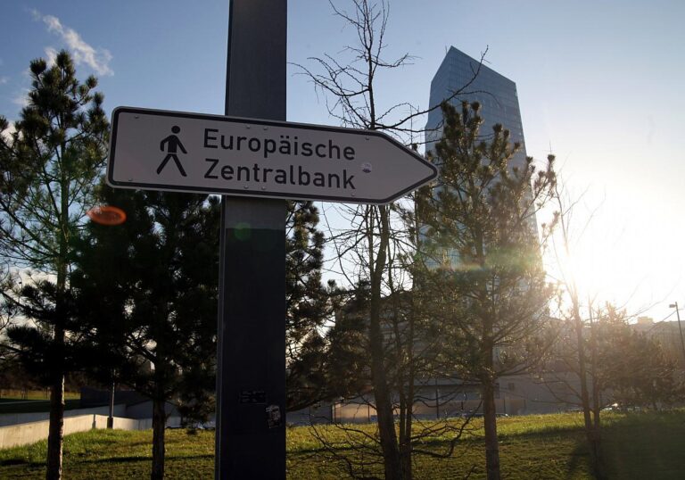 Ausschilderung Europäische Zentralbank