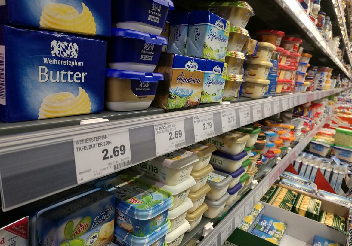 Supermarktregal Butter