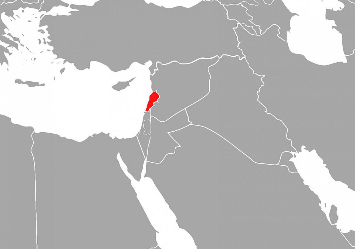 Libanon auf der Karte