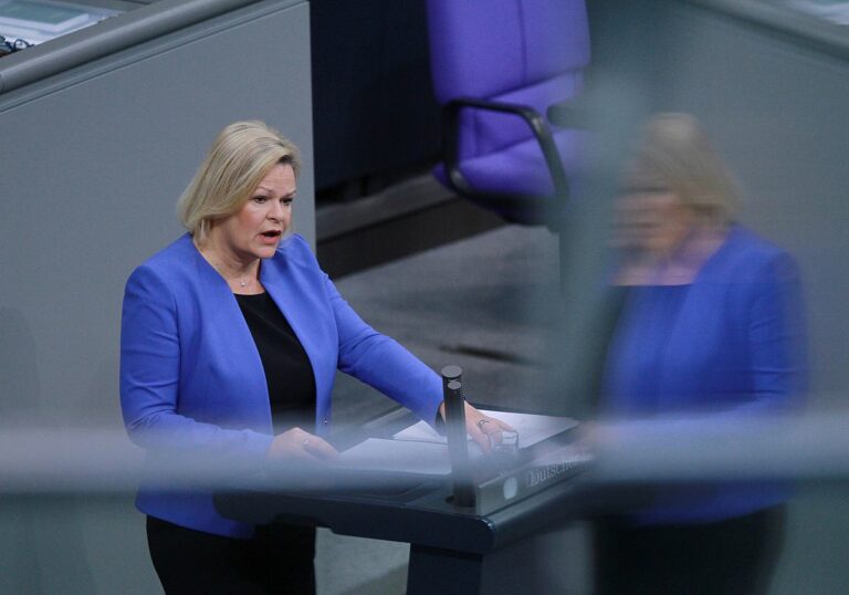 Bundesinnenministerin Nancy Faeser (SPD)