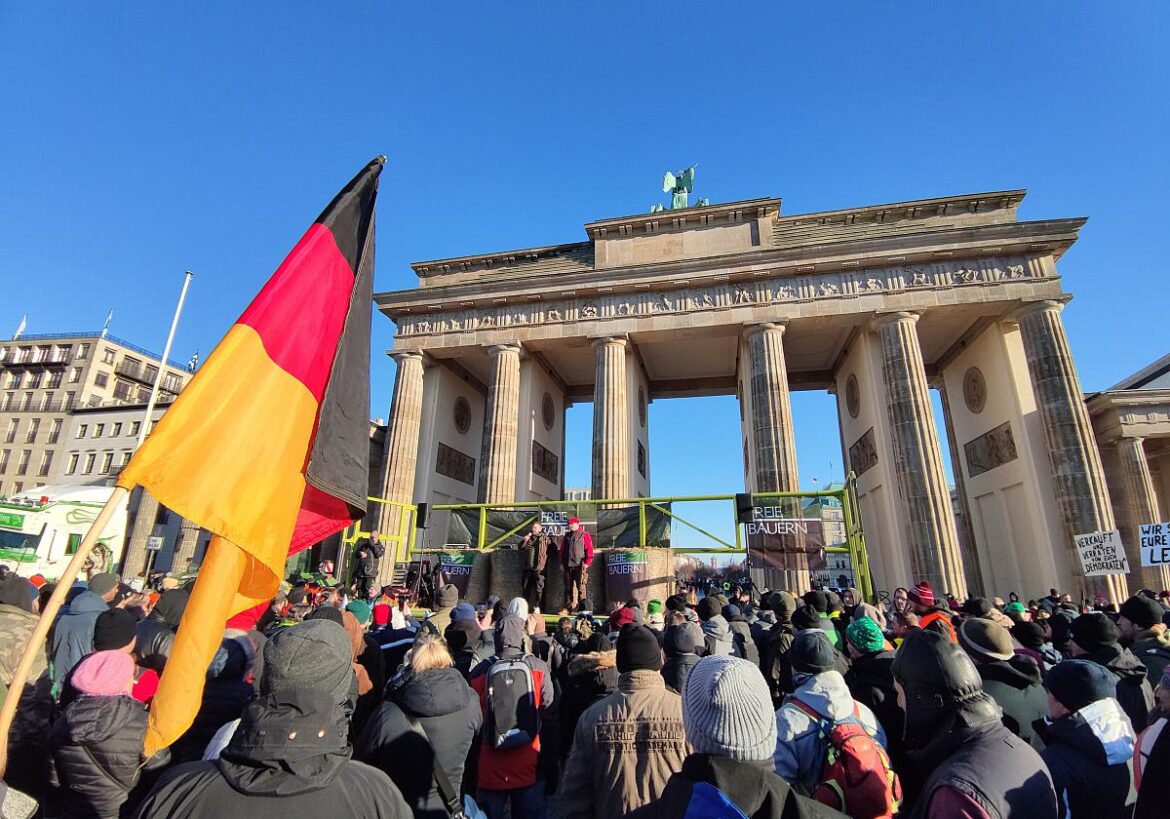 Bauerndemo vor dem Brandenburger Tor