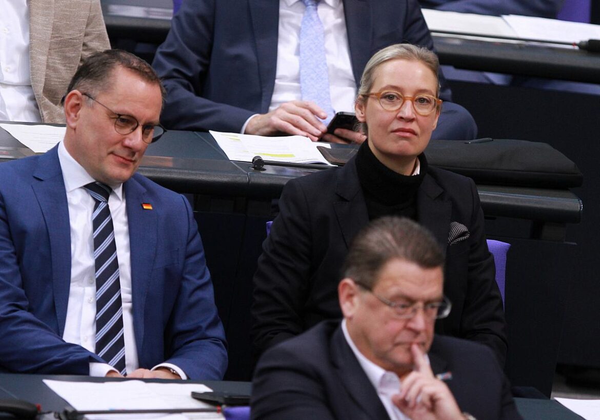 AfD-Spitze Tino Chrupalla und Alice Weidel