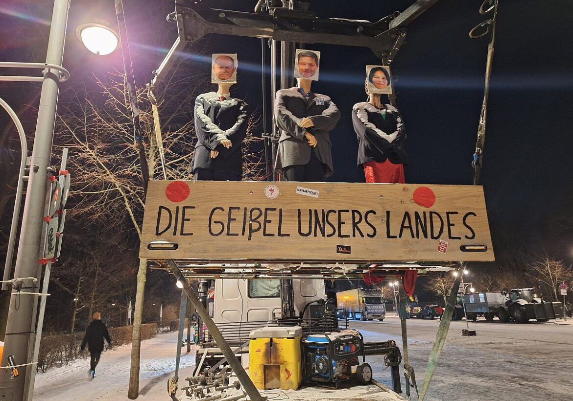 Protestinstallation gegen die Ampel-Regierung