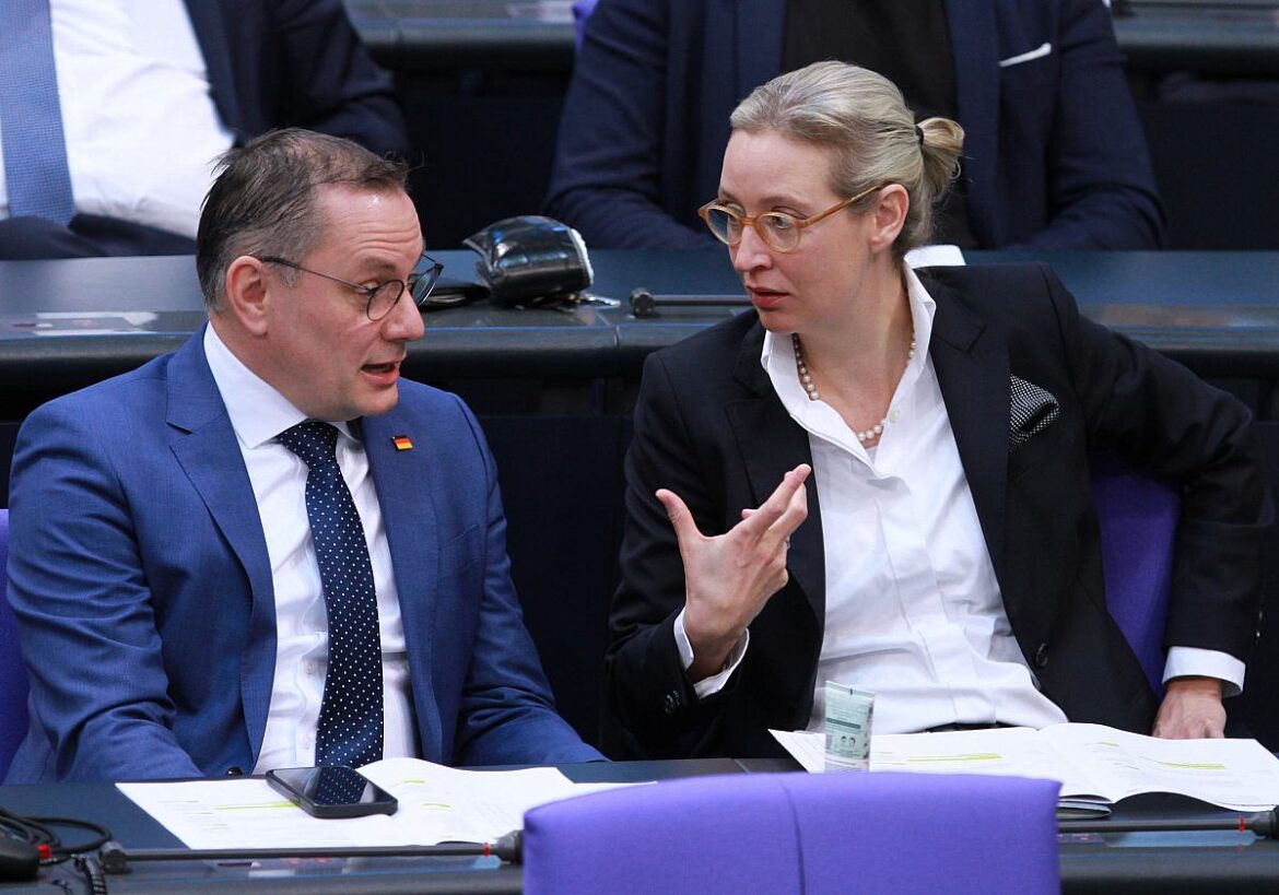 AfD-Spitze Tino Chrupalla und Alice Weidel