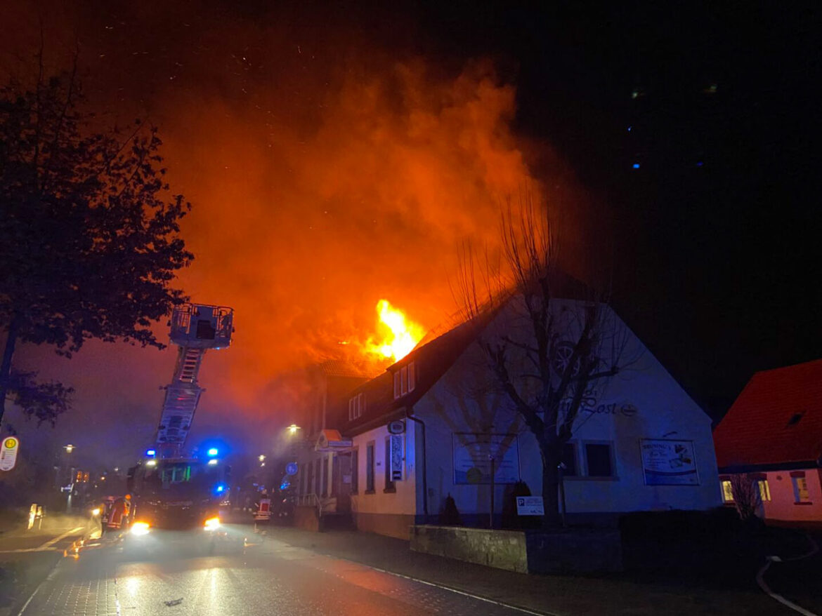 Feuer im Gasthof zur Post Wallenhorst am Neujahrsmorgen 2024