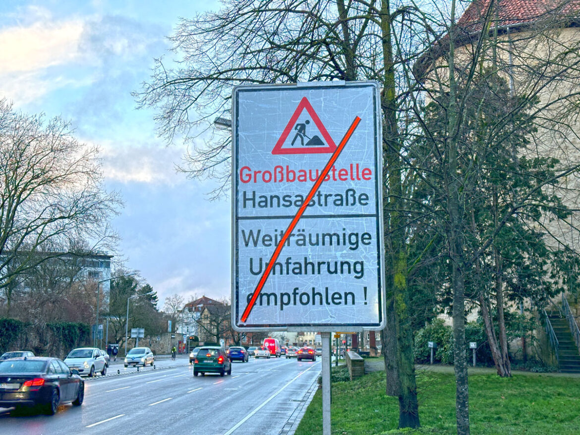 Die Großbaustelle an der Hansastraße kommt.