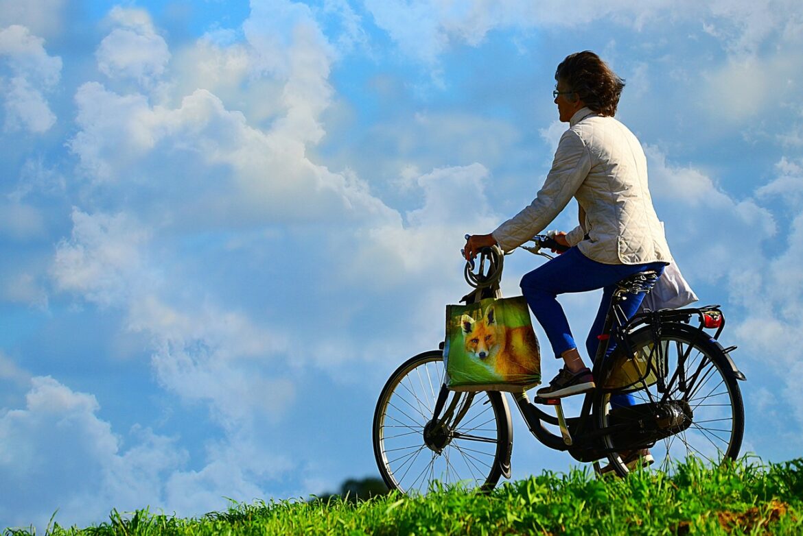 Mann auf Fahrrad
