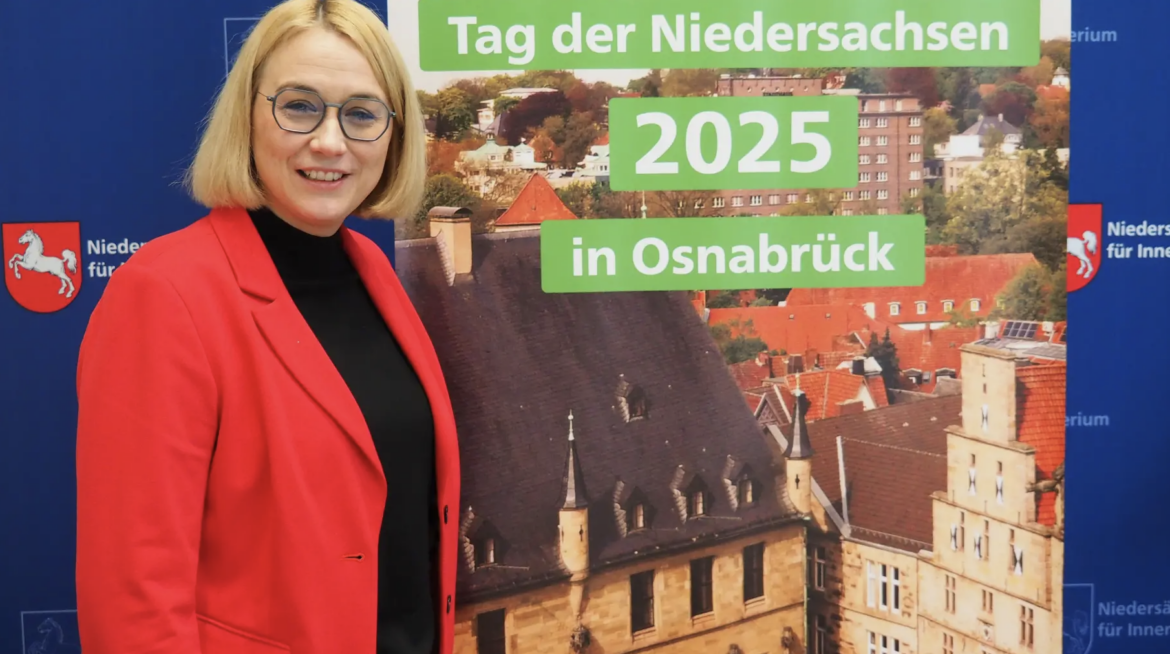 Katharina Pötter bei der Pressekonferenz zum Tag der Niedersachsen. / Foto: Niedersächsisches Innenministerium