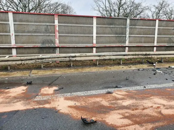 PKW gerät in Gegenverkehr, schwerer Unfall mit drei Fahrzeugen in Osnabrück-Atter. / Foto: Heiko Westermann PKW gerät in Gegenverkehr, schwerer Unfall mit drei Fahrzeugen in Osnabrück-Atter