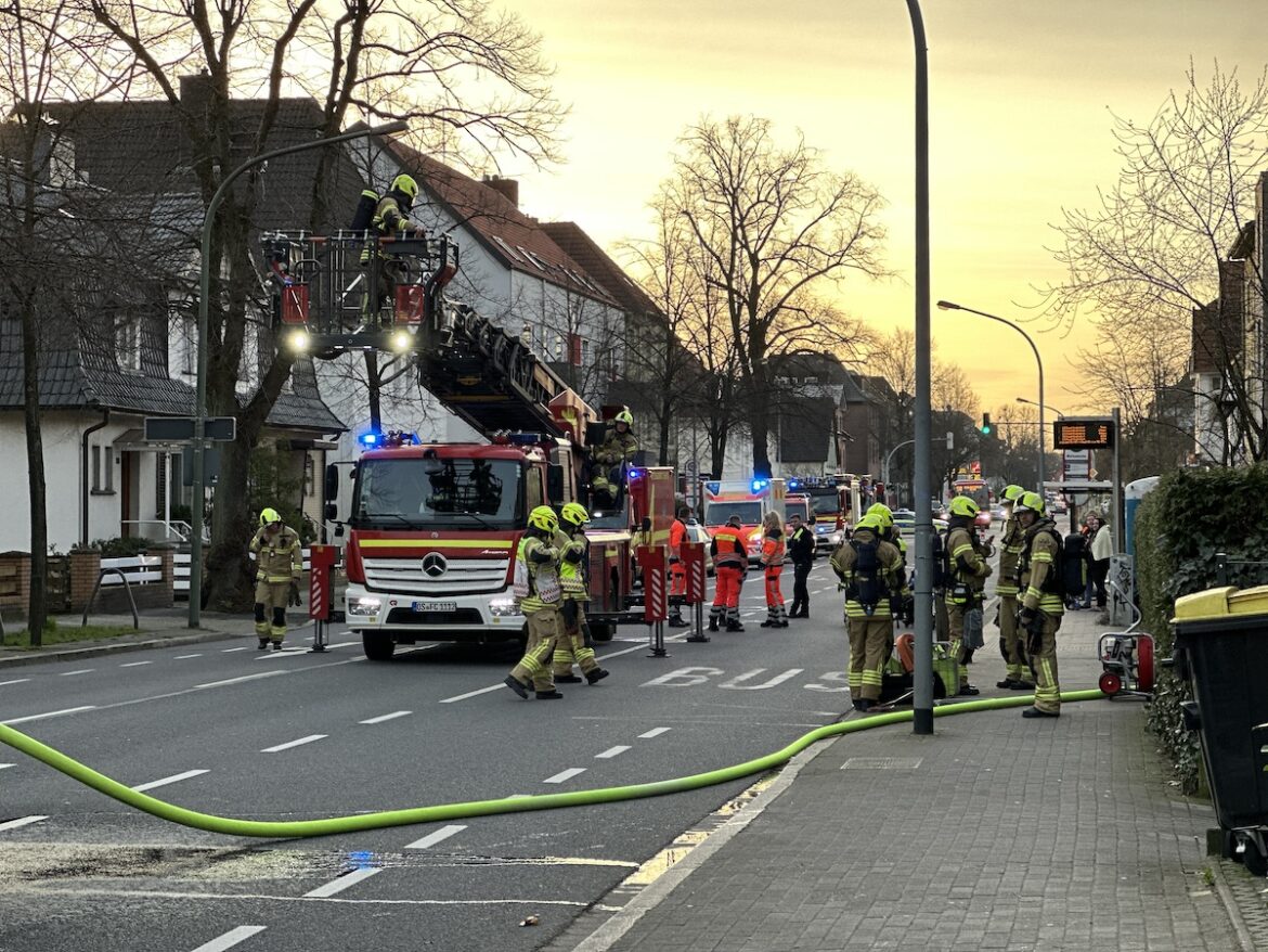 Feuerwehreinsatz in der Natruper Straße in Osnabrück Eversburg