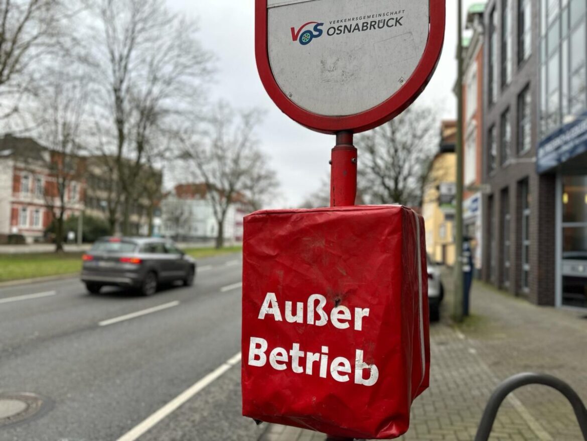 Bushaltestelle außer Betrieb