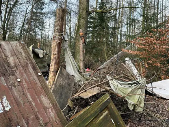 Protestcamp Waldi45 Nach langer Besetzung: Stadt Bramsche lässt Protestcamp "Waldi45" aufräumen