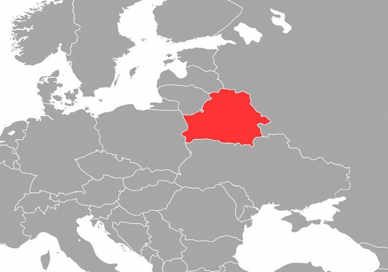 Geographische Lage von Weißrussland