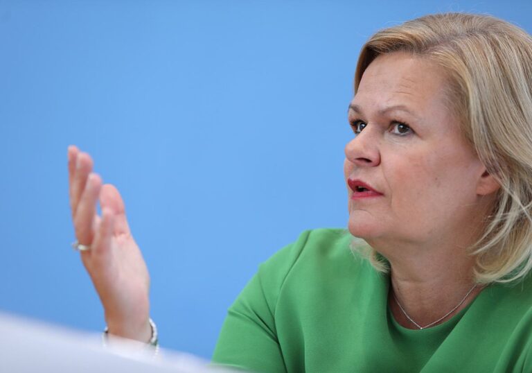 Bundesinnenministerin Nancy Faeser (SPD)