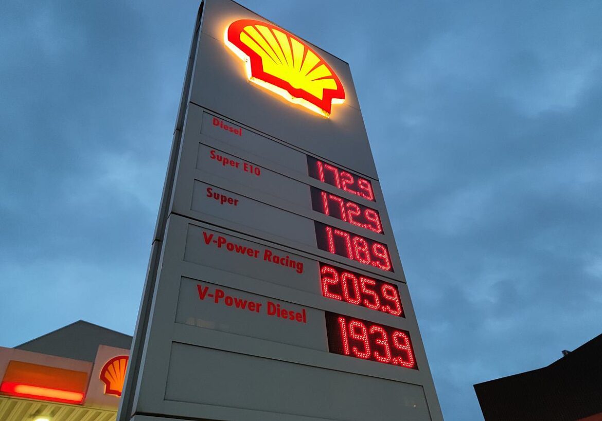Shell Preisanzeige