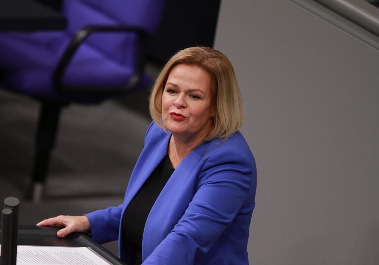 Bundesinnenministerin Nancy Faeser (SPD)