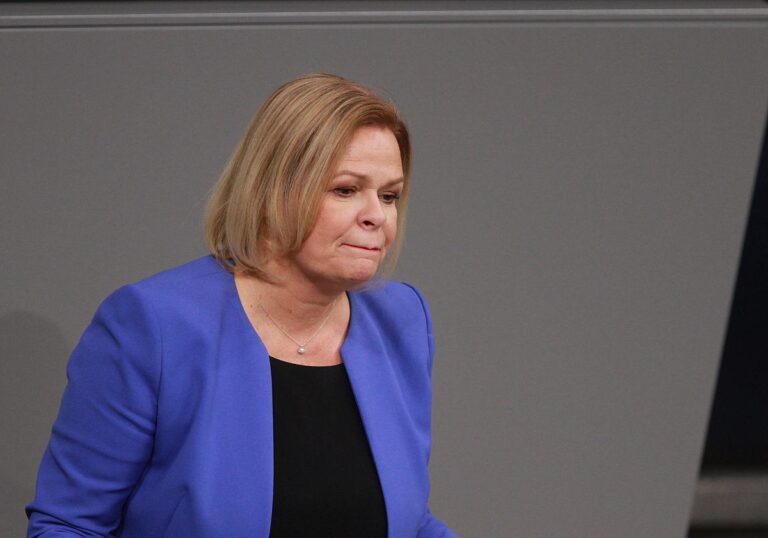 Bundesinnenministerin Nancy Faeser (SPD)