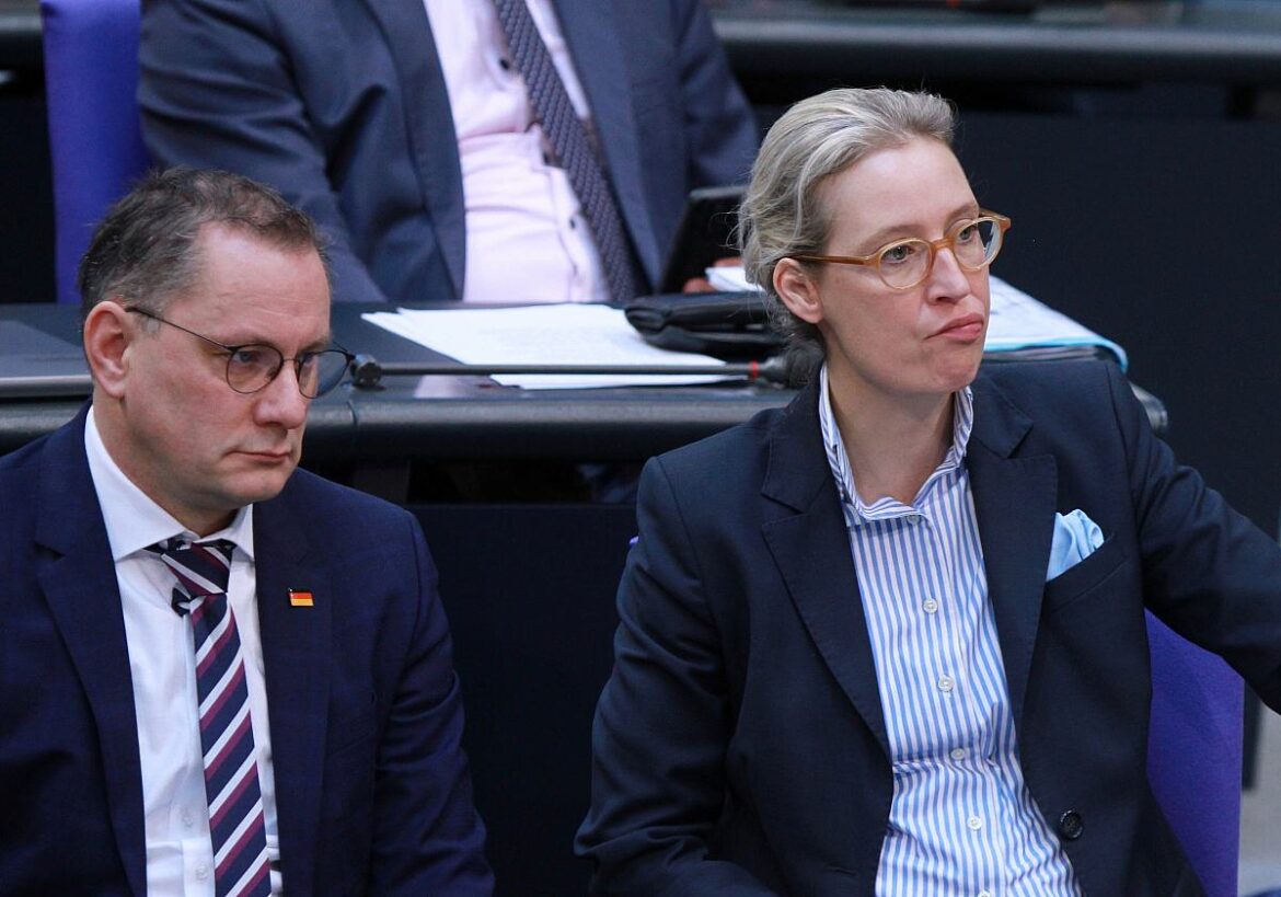 AfD-Spitze Tino Chrupalla und Alice Weidel