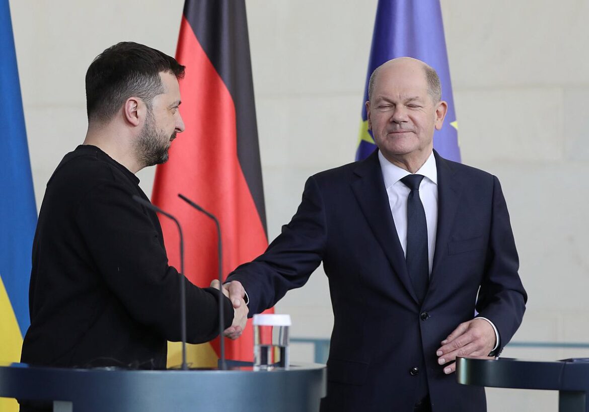Ukrainischer Präsident Selenskyj und Bundeskanzler Scholz