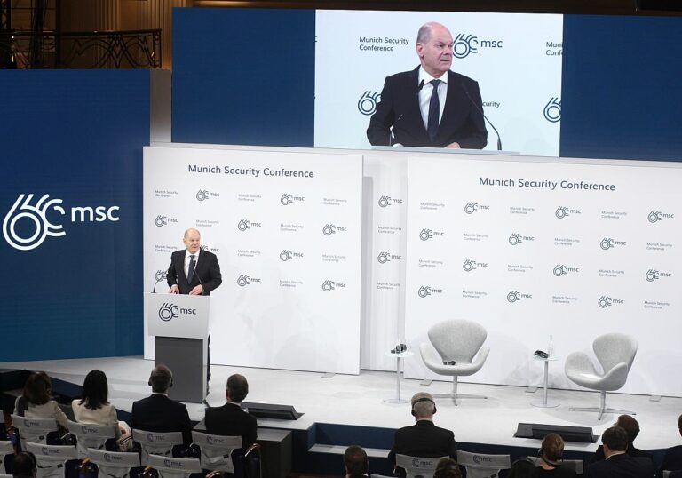 Bundeskanzler Scholz bei der Münchener Sicherheitskonferenz