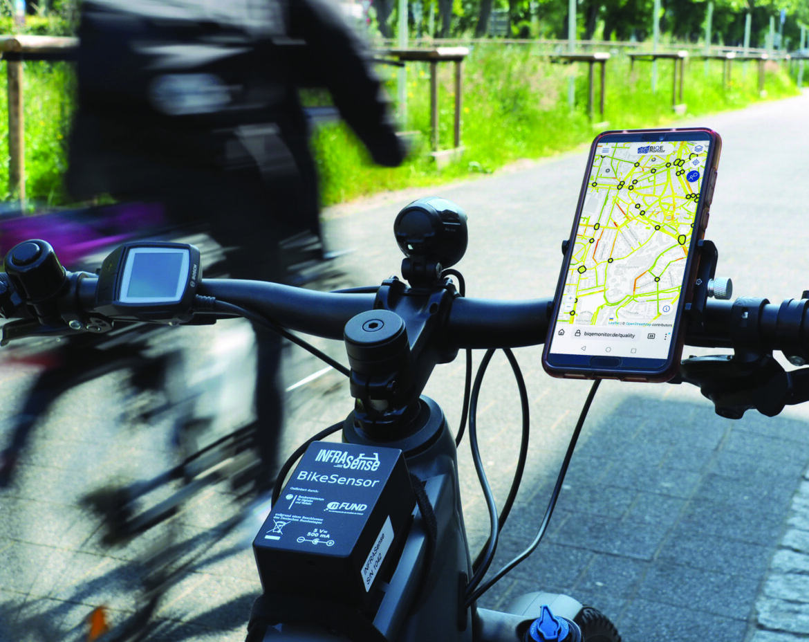 Der Infrasense-Sensor im Einsatz. / Foto: Jayson Libdan Lázaro, mein-dienstrad.de