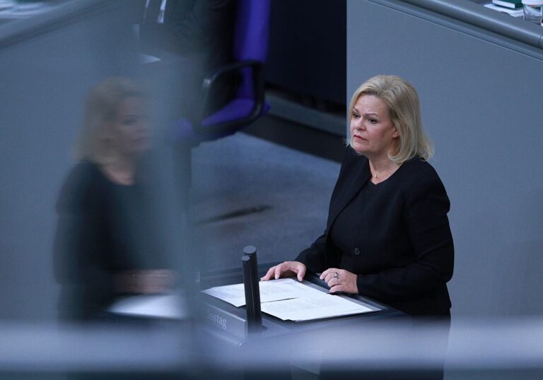 Bundesinnenministerin Nancy Faeser (SPD)