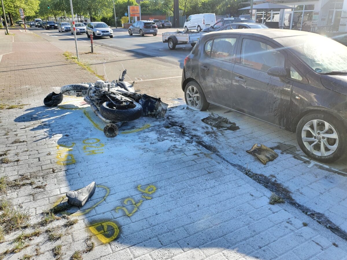 Unfall auf der Hermann-Ehlers-Straße in Osnabrück. / Foto: Heiko Westermann
