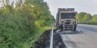 LKW-Brand auf A1. / Foto: Heiko Westermann