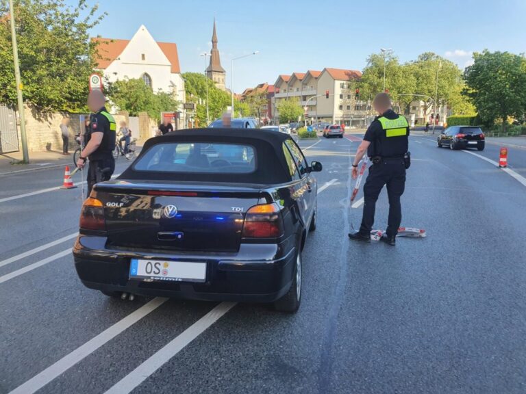 Unfall auf der Natruper Straße in Osnabrück. / Foto: Heiko Westermann