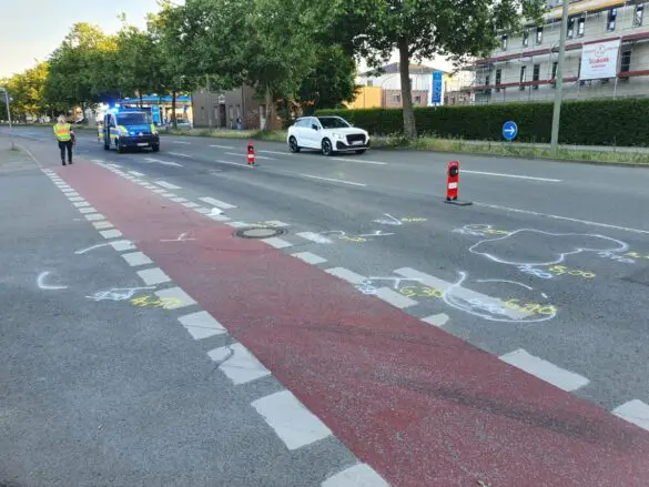 Kollision von Auto und Fahrrad in Haste