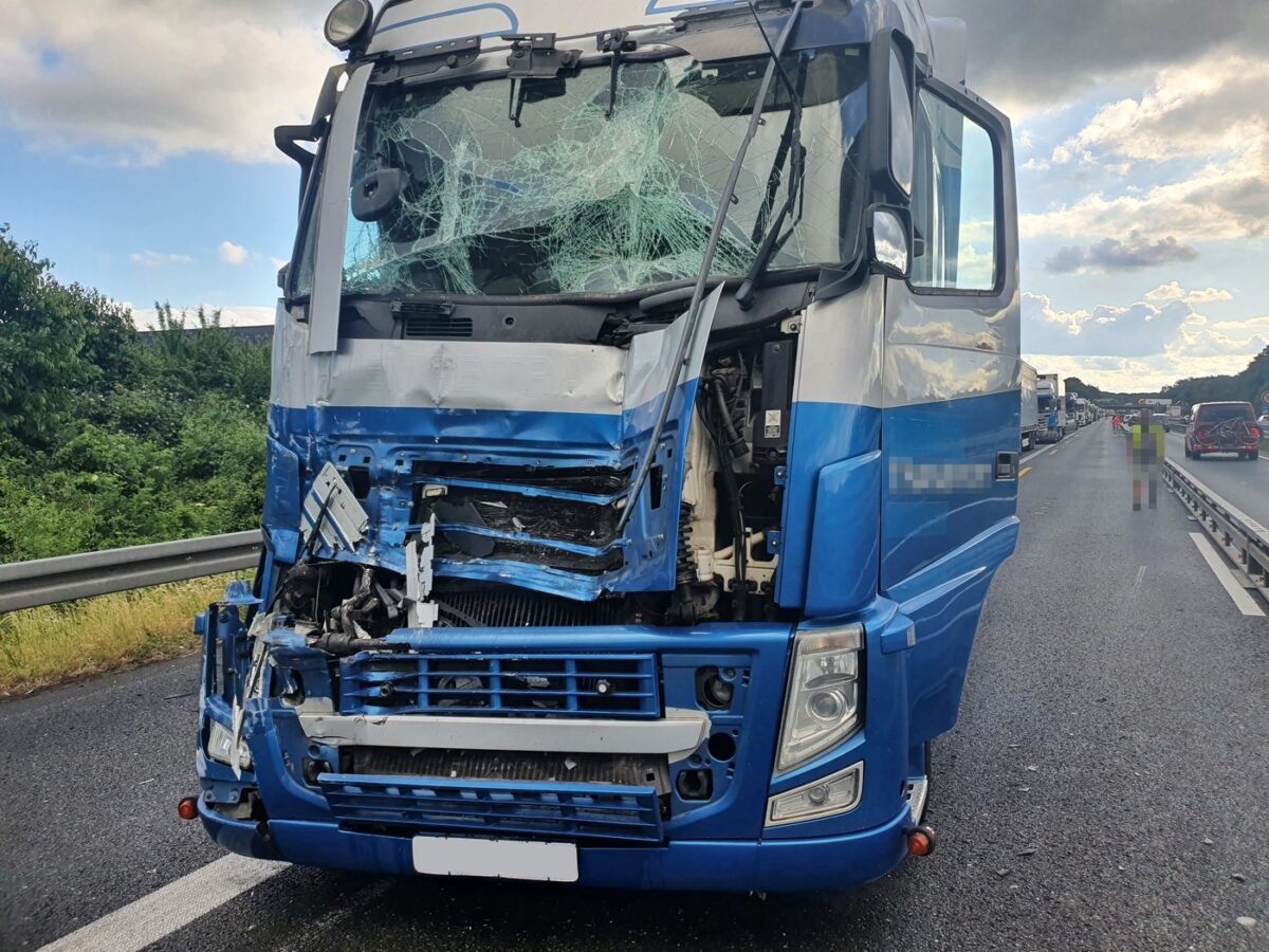 Unfall mit vier LKW. / Foto: Heiko Westermann